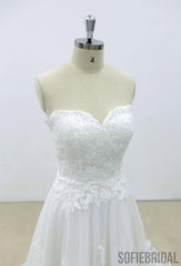 Affordable Sweetheart Lace A-line Unique Wedding Dresses Online, WD392