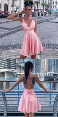 Charming Spaghetti Straps Open Back Short Homecoming Dresses, HD0180
