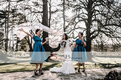 Cap Sleeve A-line Satin Bridesmaid Dresses, Vintage Bridesmaid Dresses, Cheap Bridesmaid Dresses, PD0505