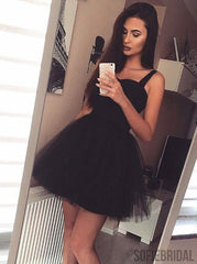 A-line Sleeveless Red Simple Cheap Short Homecoming Dresses, HD0119