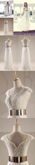 Cap Sleeves Sexy V-neck Side Slit Wedding Dresses, WD0121