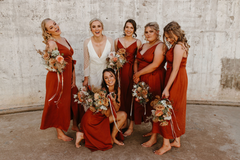 A-line Spaghetti Straps V-neck Long Belt Bridesmaid Dresses With Split, BD1110