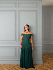 Elegant Chiffon Off Shoulder A-Line Mother Of The Bride Dresses with Appliques, SFM012